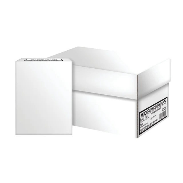 Xerographic Copy Paper 8.5" x 11" 92 Bright White 20 lb 10 Ream Case 5000 Sheets